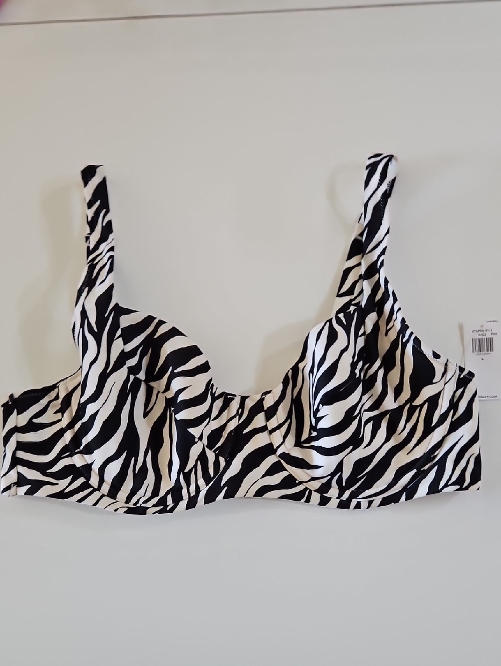 Old Navy Zebra-Print Underwire Bikini Top - Black & White